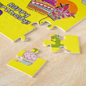 Puzzels, Happy First Birthday, #1 Birthday Yellow Legpuzzel (Zijkant)