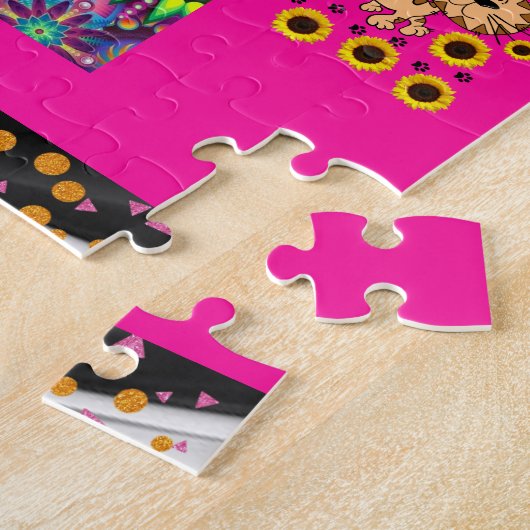 Puzzels Katten Kittens Kleurrijk Abstract (Zijkant)