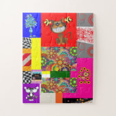 Puzzels Katten Kittens Kleurrijk Abstract (Verticaal)