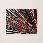 Puzzels Katten Rode Parapolas Gray Black Stripe (Horizontaal)