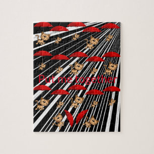 Puzzels Katten Rode Parapolas Gray Black Stripe