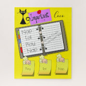 Puzzels kattenkattenbakken eten nap Play Notes (Verticaal)