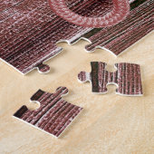 Puzzels Kersen Hout Rood Touw (Zijkant)