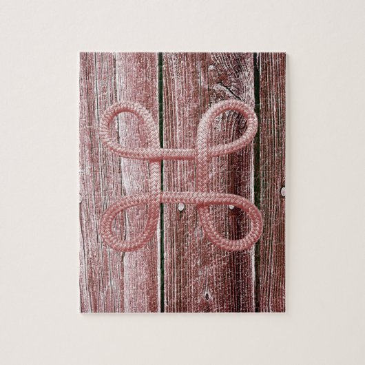 Puzzels Kersen Hout Rood Touw (Verticaal)