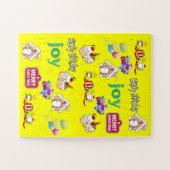 Puzzels Kleurrijke Gelukkige Verjaardag Vrolijk Ke (Horizontaal)