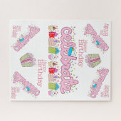 Puzzels Kleurrijke Happy Birthday Vieren Roze (Horizontaal)