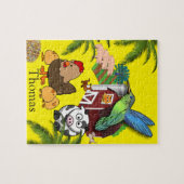 Puzzels Koe Chicken Bird Kitten Dog (Horizontaal)