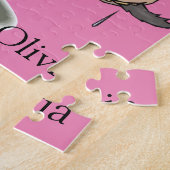 Puzzels Koe roze harten (Zijkant)