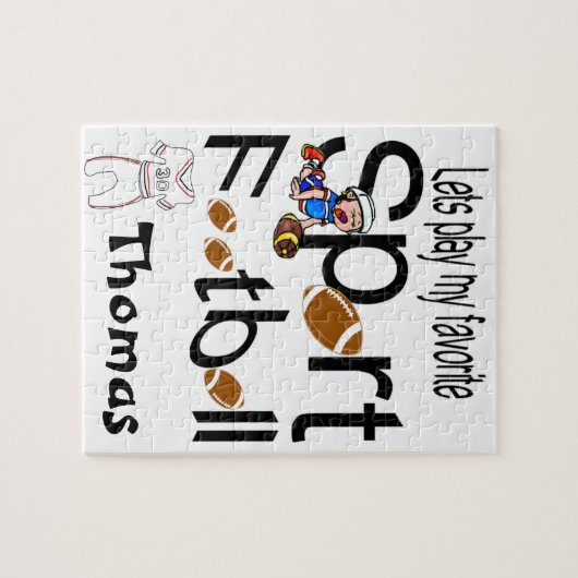 Puzzels Laten we ons favoriete Football sport spel (Horizontaal)