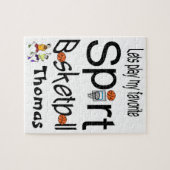 Puzzels Laten we onze favoriete sport-Basketball s (Horizontaal)