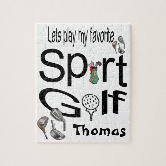 Puzzels Laten we onze favoriete sport Golf spelen (Verticaal)