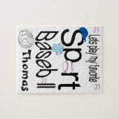 Puzzels Laten we onze favoriete sport-honkbal spel (Horizontaal)