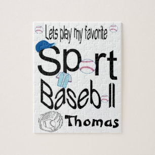 Puzzels Laten we onze favoriete sport-honkbal spel