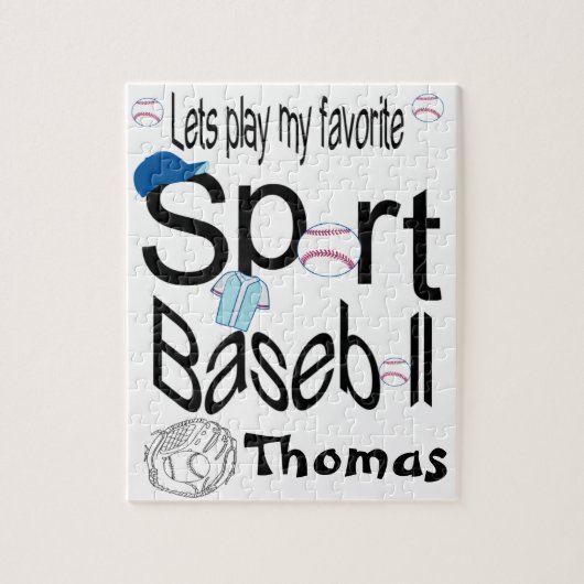 Puzzels Laten we onze favoriete sport-honkbal spel (Verticaal)