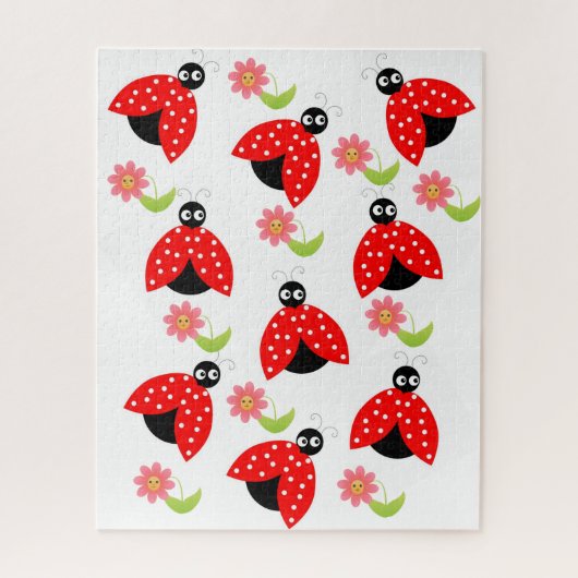 Puzzels Lieveheersbeestjes Bloem (Verticaal)