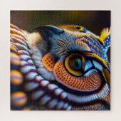 Puzzels met macrofoto van uil (Horizontaal)