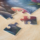 Puzzels Mooie Gelukkige Witte Olifant (Zijkant)
