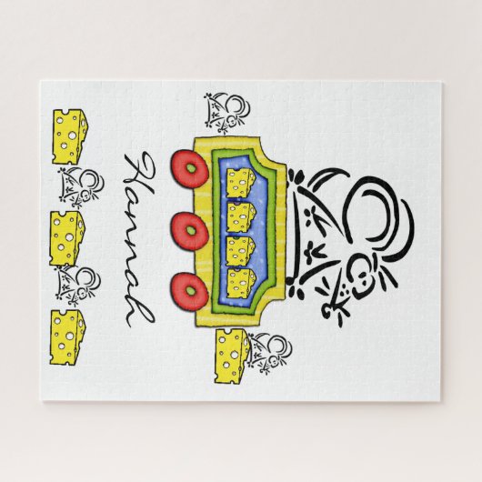 Puzzels Muis Kaas Treinrit (Horizontaal)