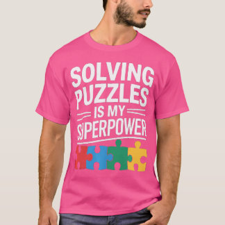 Puzzels Oplossen Is Mijn Superkracht Funny Jigsaw  T-shirt