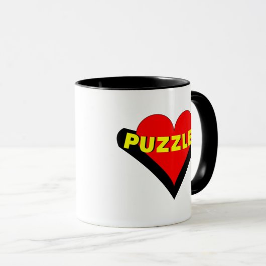 puzzels over het hart mok (Voorkant rechts)