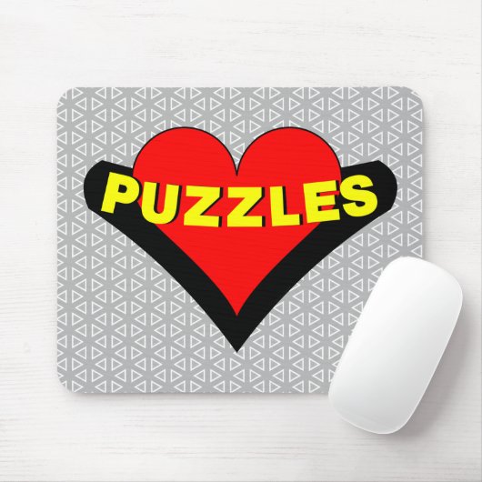 puzzels over het hart muismat (Met muis)
