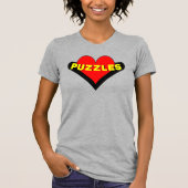 puzzels over het hart t-shirt (Voorkant)
