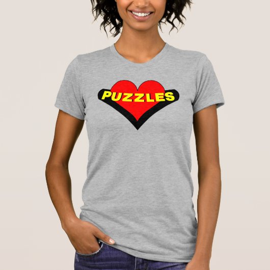 puzzels over het hart t-shirt (Voorkant)