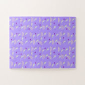 Puzzels Paarse eenhoorn Happy Birthday (Horizontaal)
