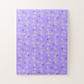 Puzzels Paarse eenhoorn Happy Birthday (Verticaal)