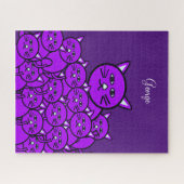 Puzzels Paarse katten (Horizontaal)