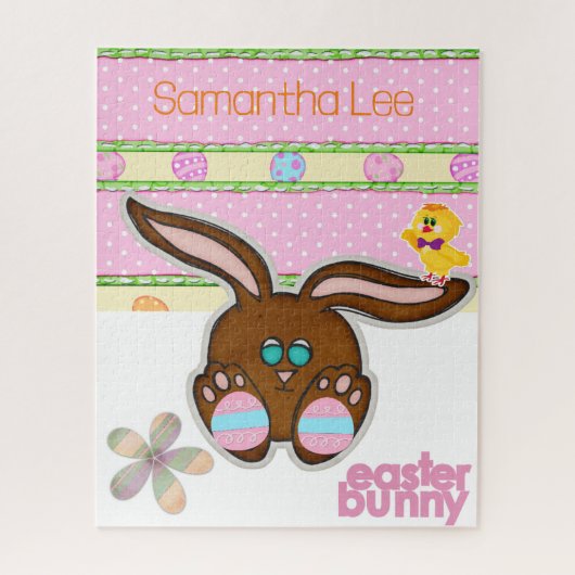 Puzzels paashaas geel chick (Verticaal)