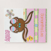 Puzzels paashaas geel chick (Horizontaal)