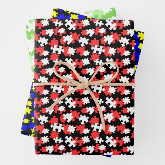 puzzels patroon inpakpapier vel (In situ)