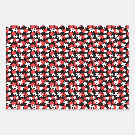 puzzels patroon inpakpapier vel (Voorkant)