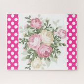 Puzzels Pink Polka dot, Flowers Floral (Horizontaal)