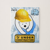 Puzzels Polar Beer onder bouwwolken (Verticaal)