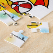 Puzzels Prettig Kerstfeest Strand Santa Claus (Zijkant)
