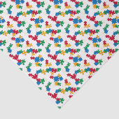 Puzzels - primaire kleur omlijning witte achtergro tissuepapier (Detail)