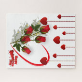 Puzzels Red Hearts Happy Valentine's Day (Horizontaal)