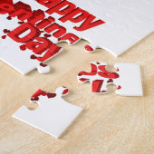 Puzzels Red Hearts Happy Valentine's Day (Zijkant)