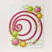 Puzzels Rood & Wit Draai Bloem Bloemen (Verticaal)