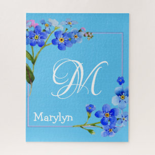 Puzzels Roze Floral Monogram