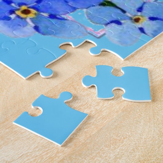 Puzzels Roze Floral Monogram (Zijkant)