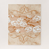 Puzzels Roze Floral Monogram (Verticaal)