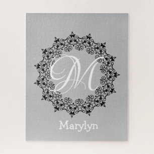 Puzzels Roze Floral Monogram