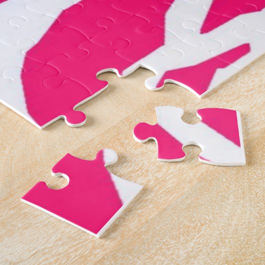 Puzzels Roze Luipaard Patroon (Zijkant)