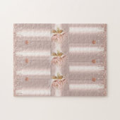 Puzzels Roze Roze glitter Drip Floral (Horizontaal)