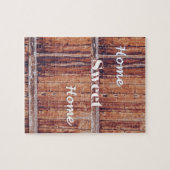 Puzzels Rustiek Hout Thuis is Waar Het Hart Woont (Horizontaal)
