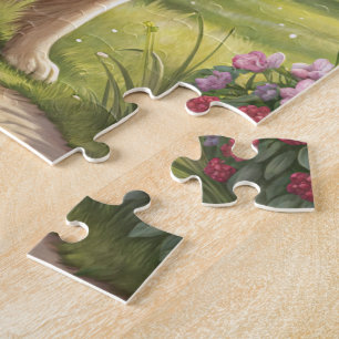 PUZZELS Schattige hond in een pittoreske buitenomg