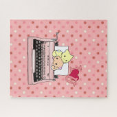 Puzzels Schrijfmachine Katten Kittens Ik Hou van J (Horizontaal)